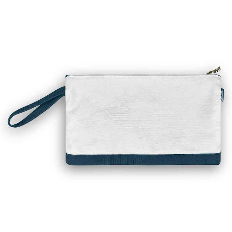 Blue Butterfly Wristlet Clutch Bag