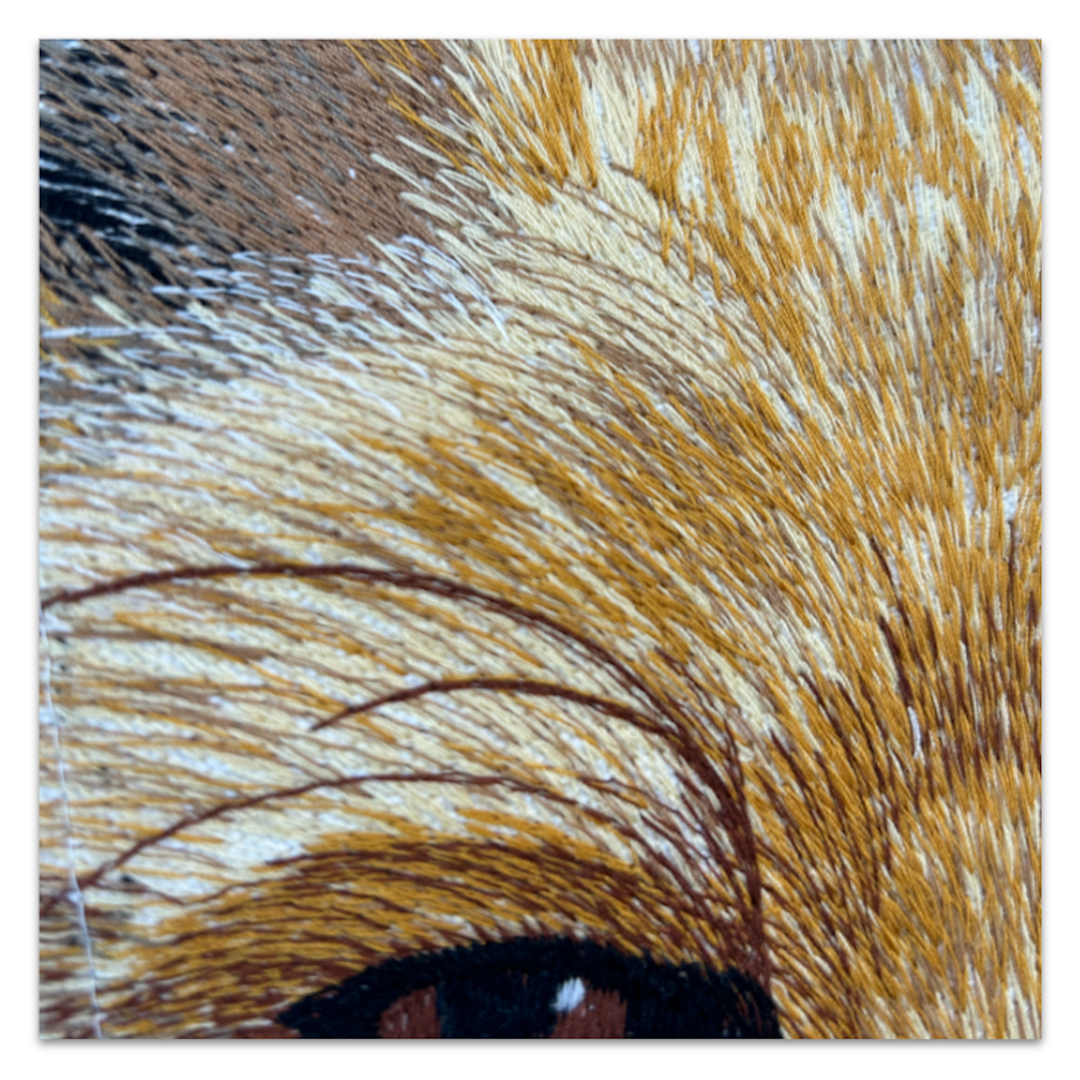 Fox Large Embroidered Tote Bag