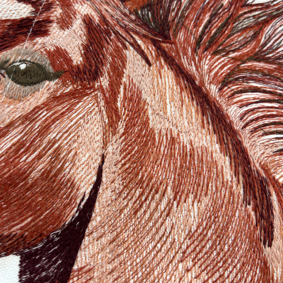 Horse Large Embroidered Tote Bag