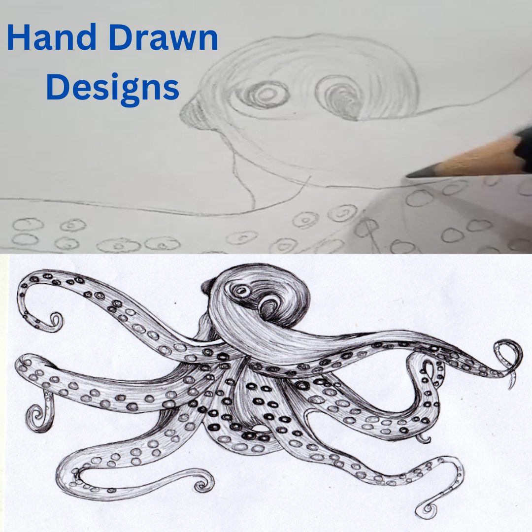 Octopus 3 Piece Embroidered Pillow Cover Set