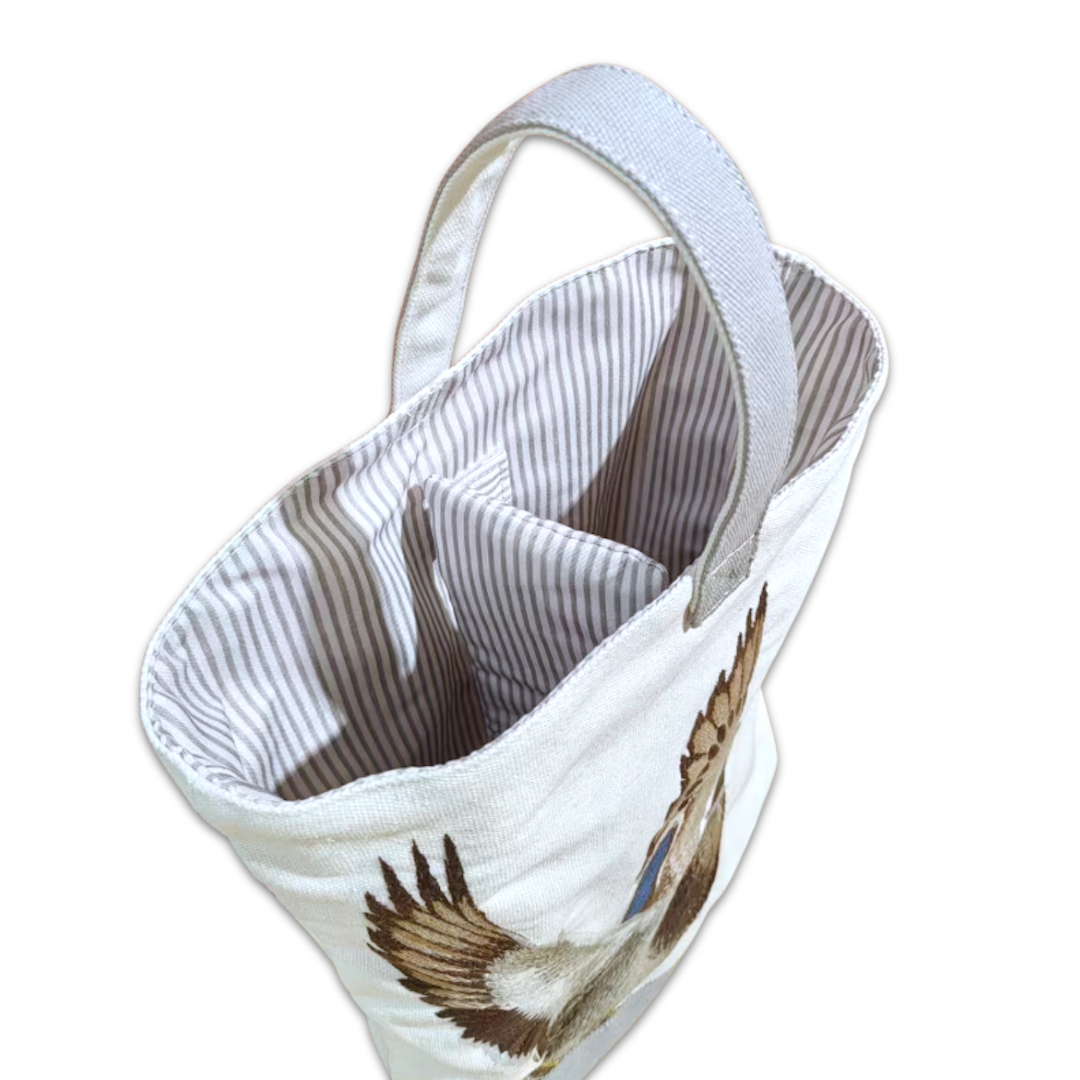 Mallard Embroidered Double Wine Bag