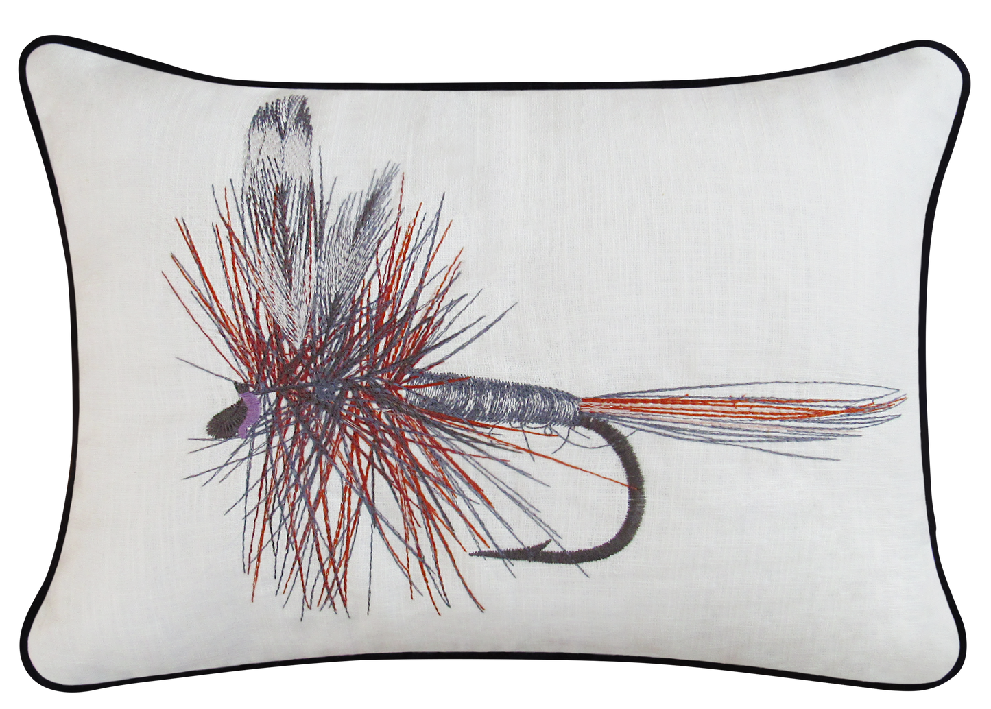 Adams Fly Embroidered Pillow Cover