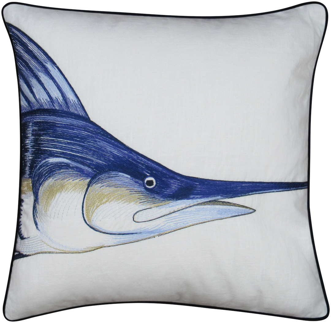 Marlin Embroidered Pillow Cover Set