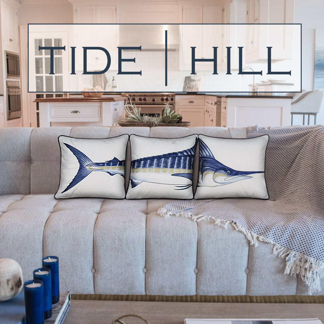 Marlin Embroidered Pillow Cover Set