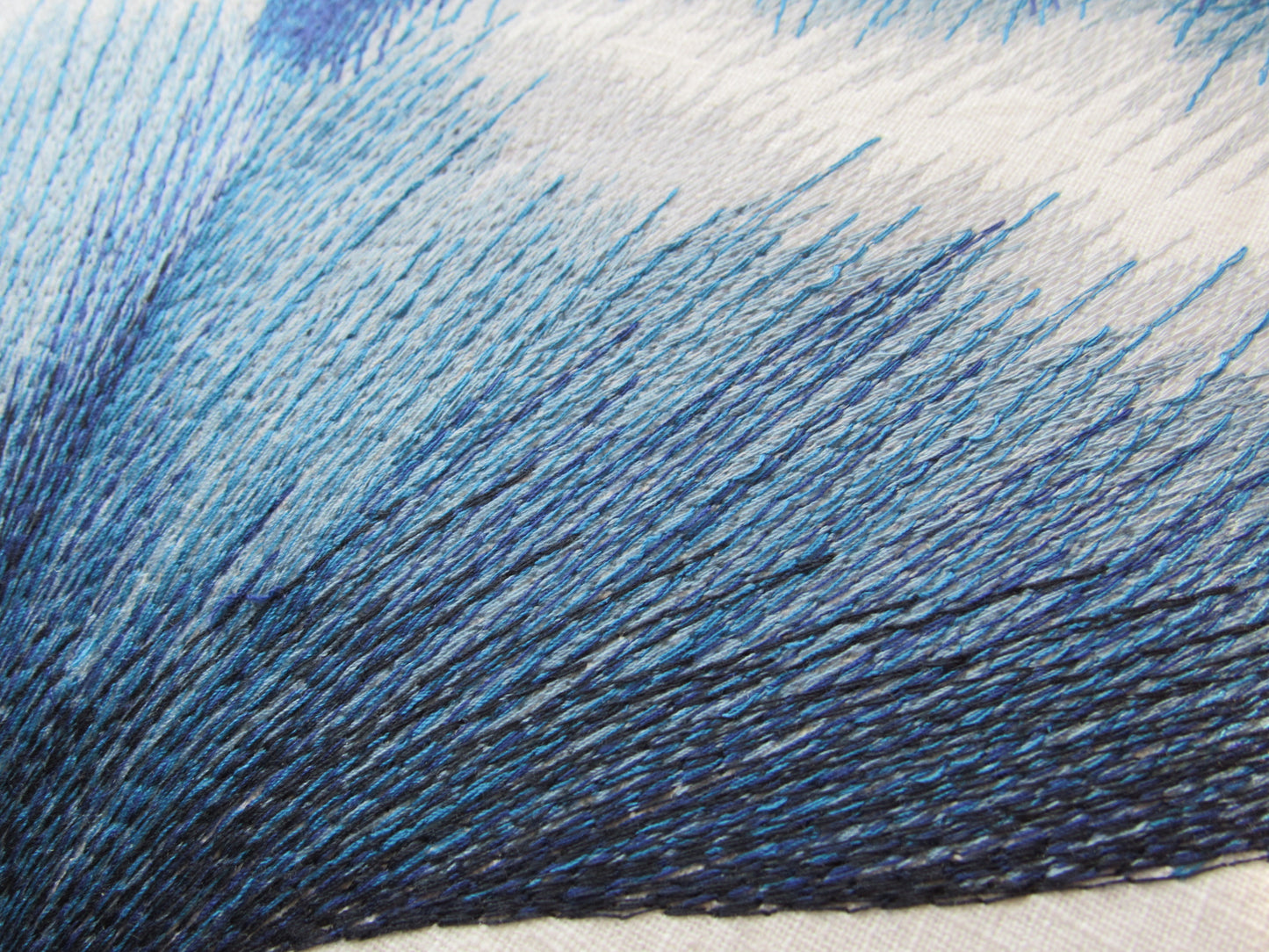 Whale Tail Embroidered Pillow Cover