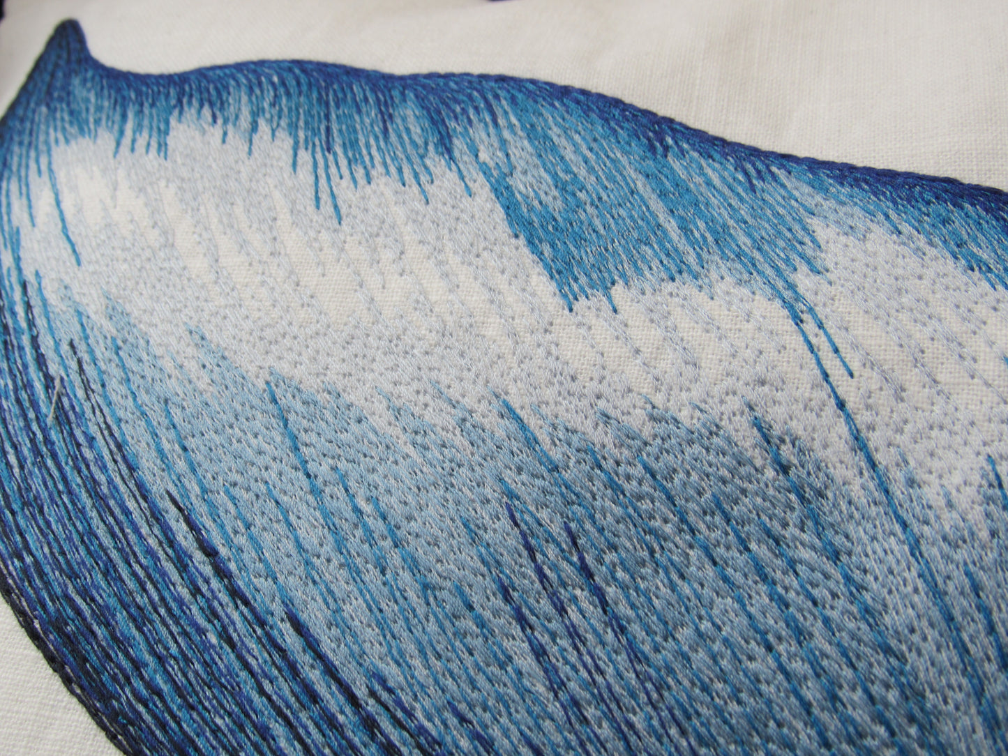 Whale Tail Embroidered Pillow Cover Set
