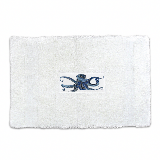 Octopus Embroidered Bath Mat