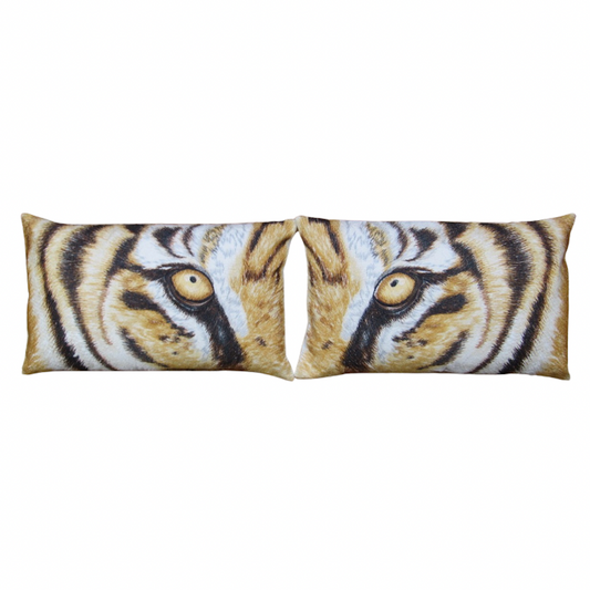 Bengal Tiger Embroidered Pillow Cover Set