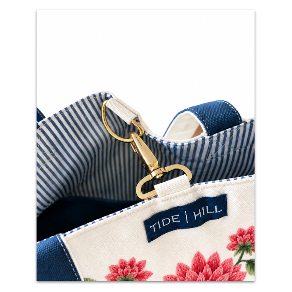Dahlia Embroidered Tote Bag