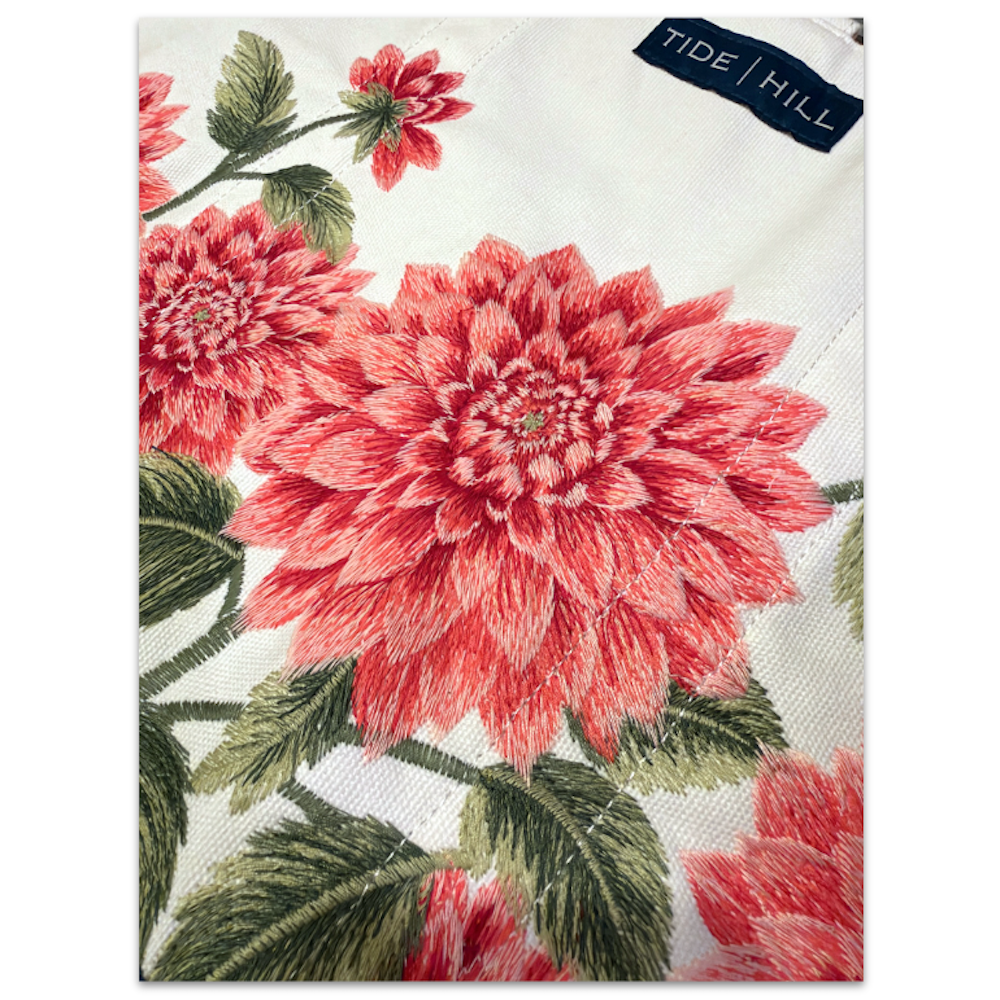 Dahlia Embroidered Tote Bag