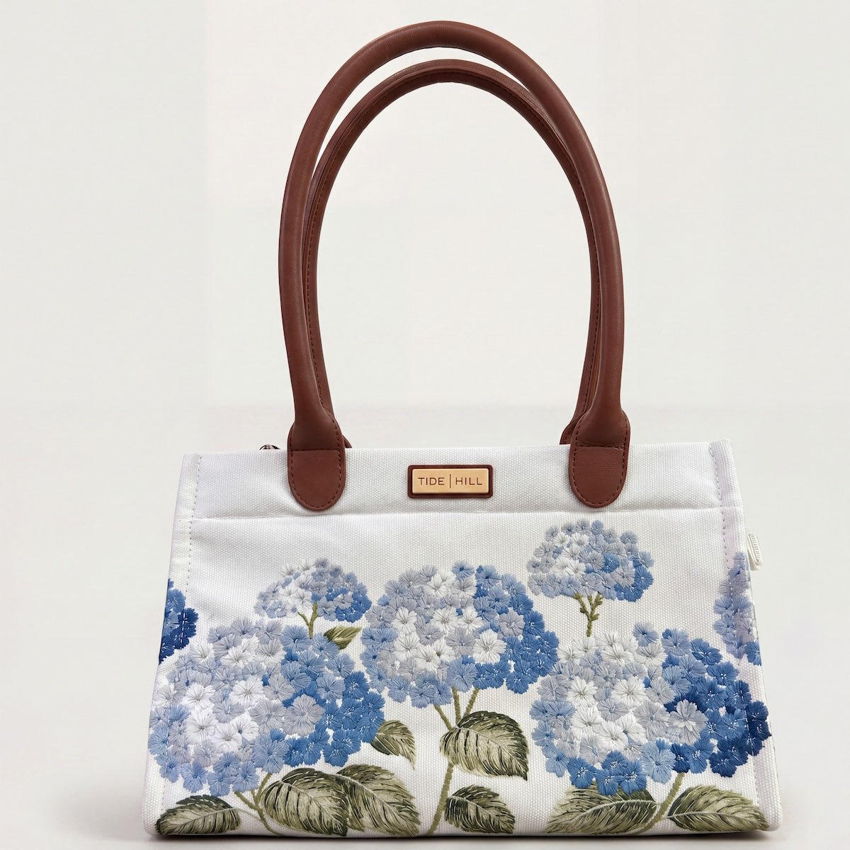Hydrangea Embroidered Handbag