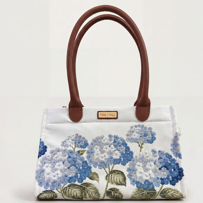 Hydrangea Embroidered Handbag