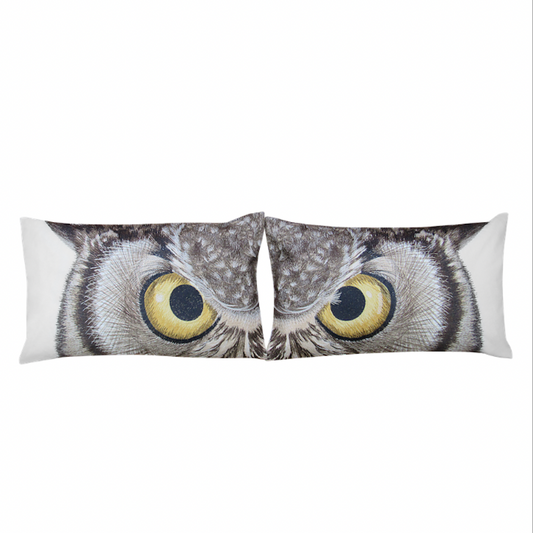 Great Horned Owl Pillow Cover Set