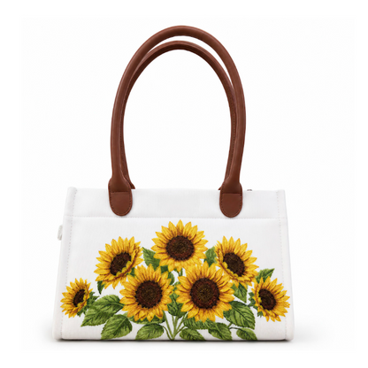 Sunflower Embroidered Handbag