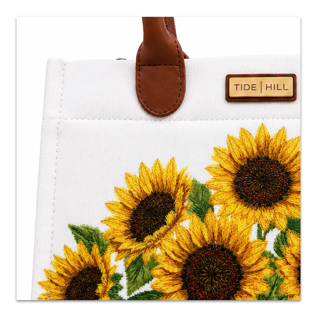 Sunflower Embroidered Handbag