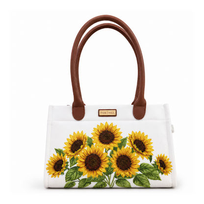 Sunflower Embroidered Handbag