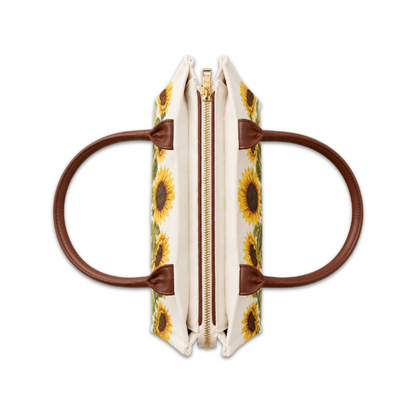 Sunflower Embroidered Handbag