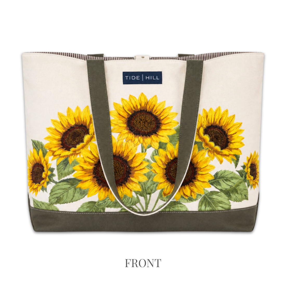 Sunflower Embroidered Tote Bag