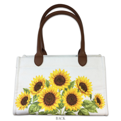 Sunflower Embroidered Handbag