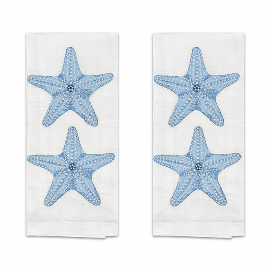 Starfish Tea Towel Pair