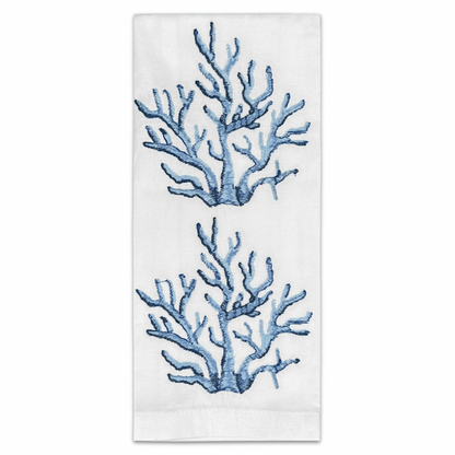 Coral Tea Towel Pair