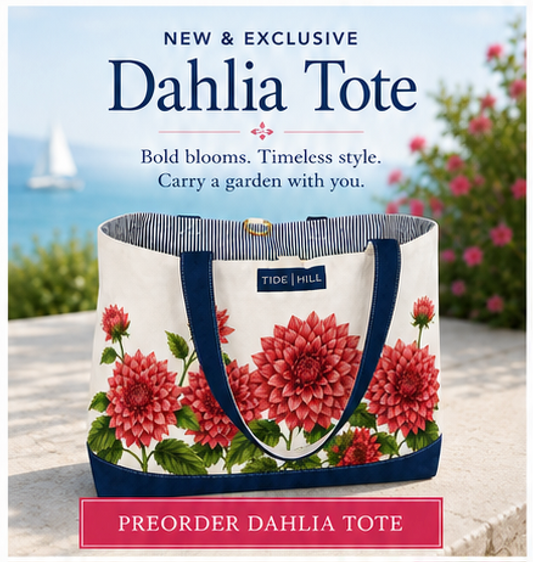 Dahlia Embroidered Tote Bag