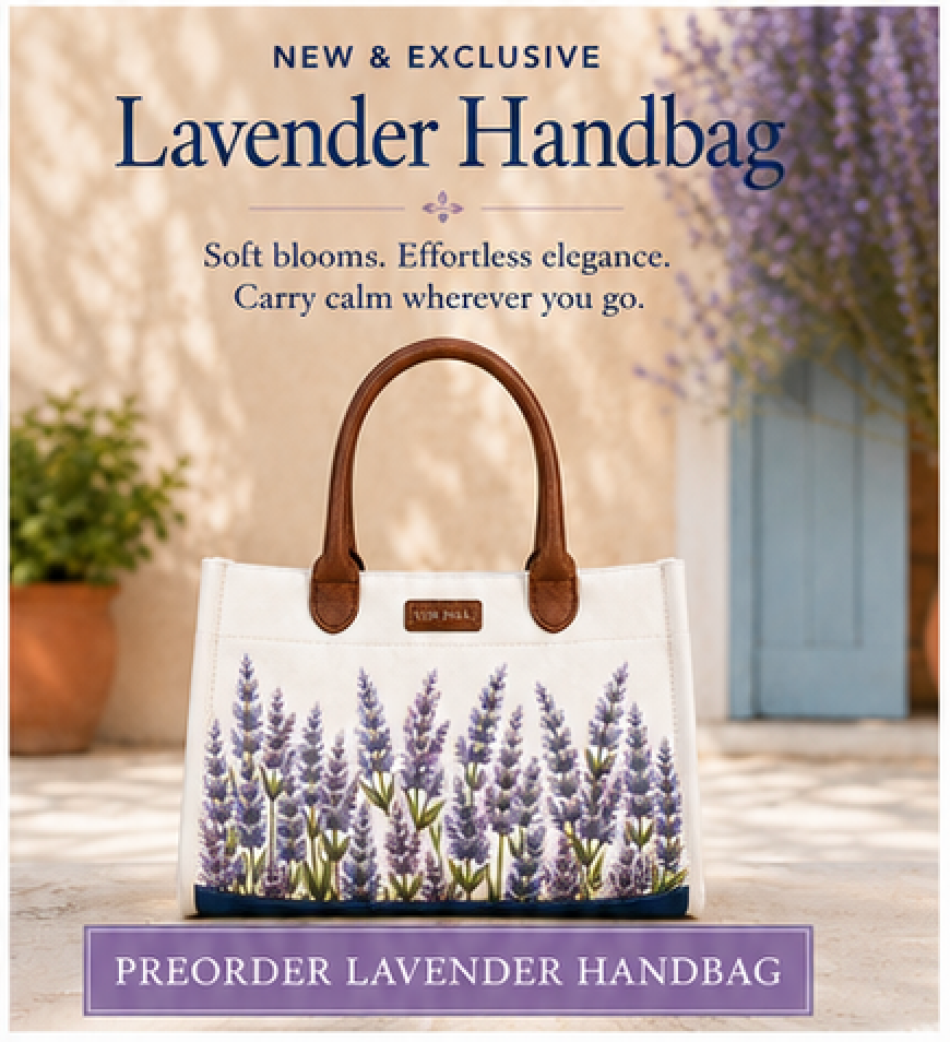 Lavender Embroidered Handbag