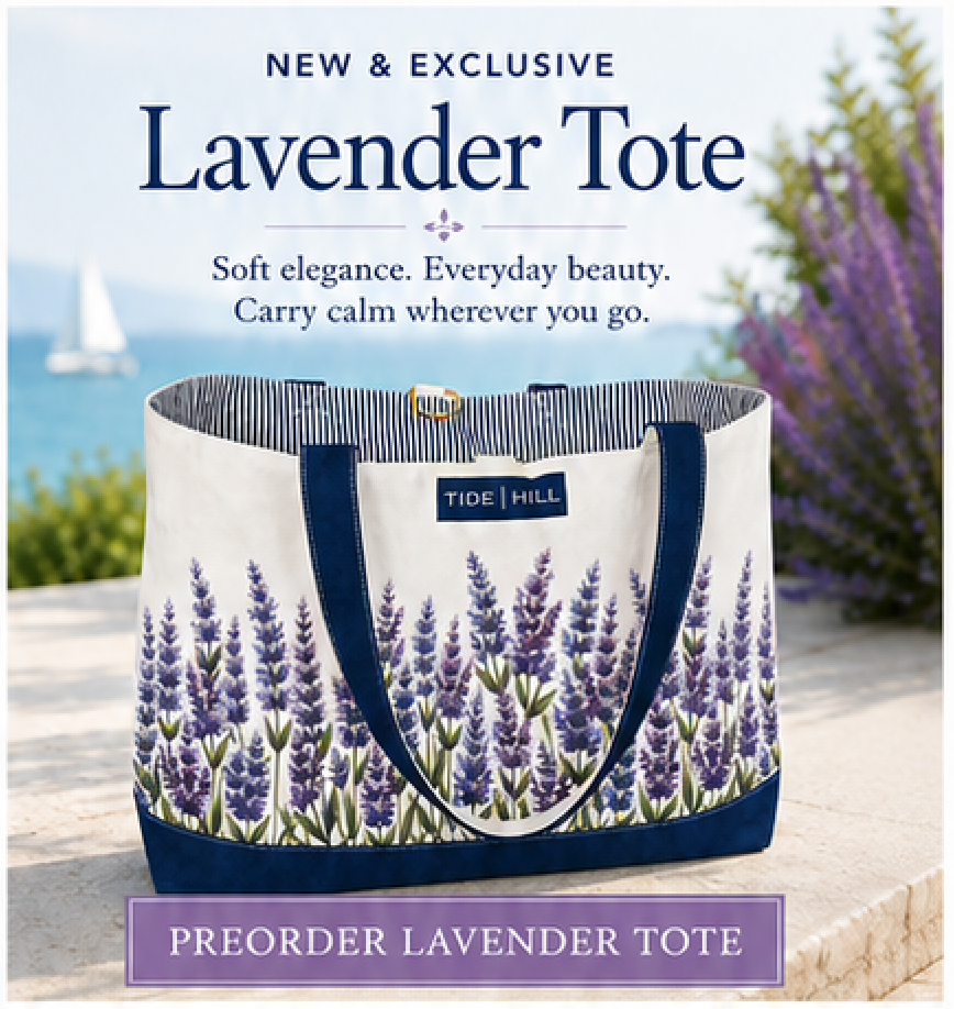 Lavender Embroidered Tote Bag