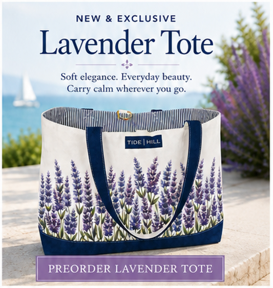 Lavender Embroidered Tote Bag