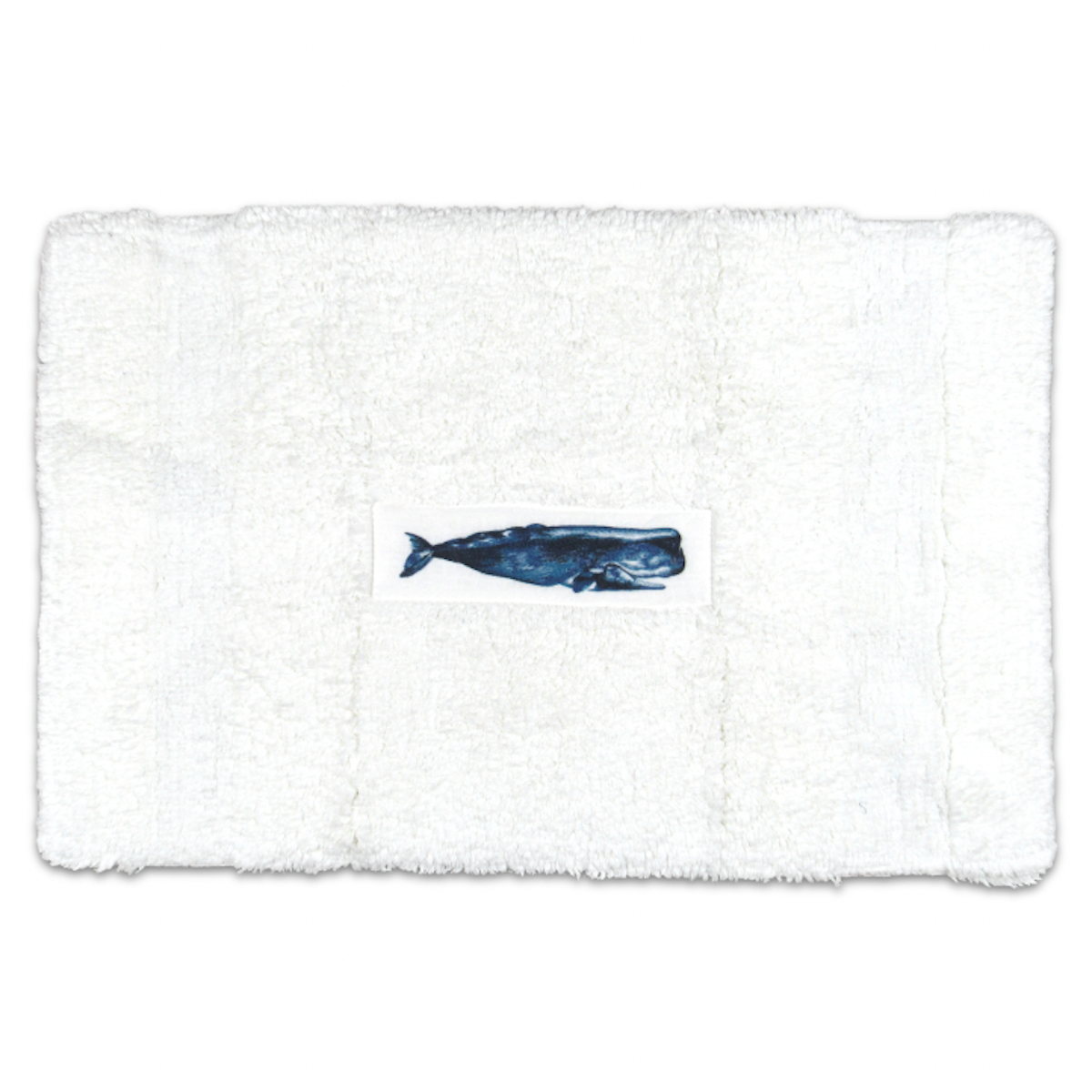 Whale Embroidered Bath Mat
