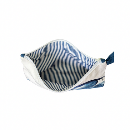 Blue Butterfly Wristlet Clutch Bag