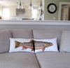 Brook Trout Embroidered Pillow Cover Set
