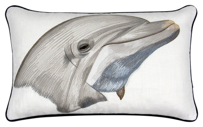 Dolphin Face Embroidered Cover