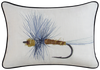Blue Winged Olive Embroidered Pillow Cover