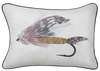 Muddler Minnow Fly Embroidered Pillow Cover
