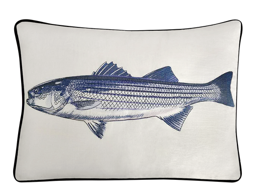 Striped Bass Pillow Cover