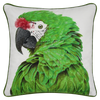 Margaritaville Green Parrot Embroidered Pillow Cover