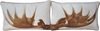 Moose Antler Embroidered Pillow Cover Set