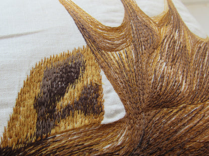 Moose Antler Embroidered Pillow Cover Set