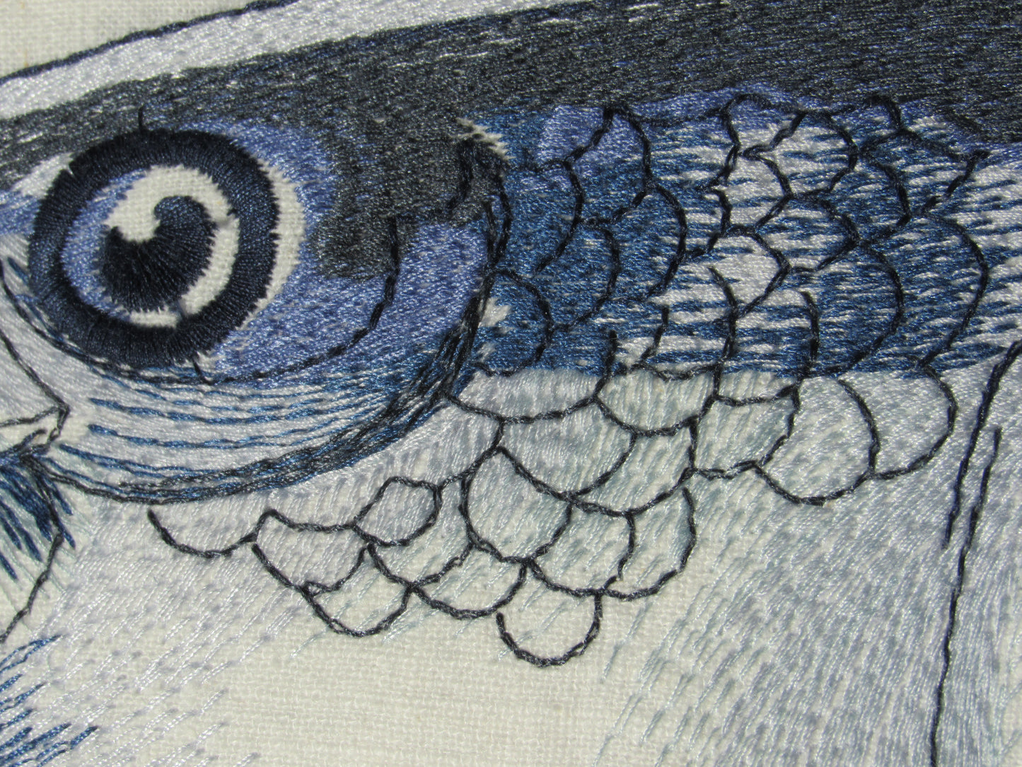 Striped Bass Embroidered Pillow Cover Set