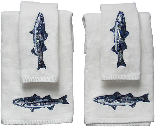 Striped Bass Guest Towel Set