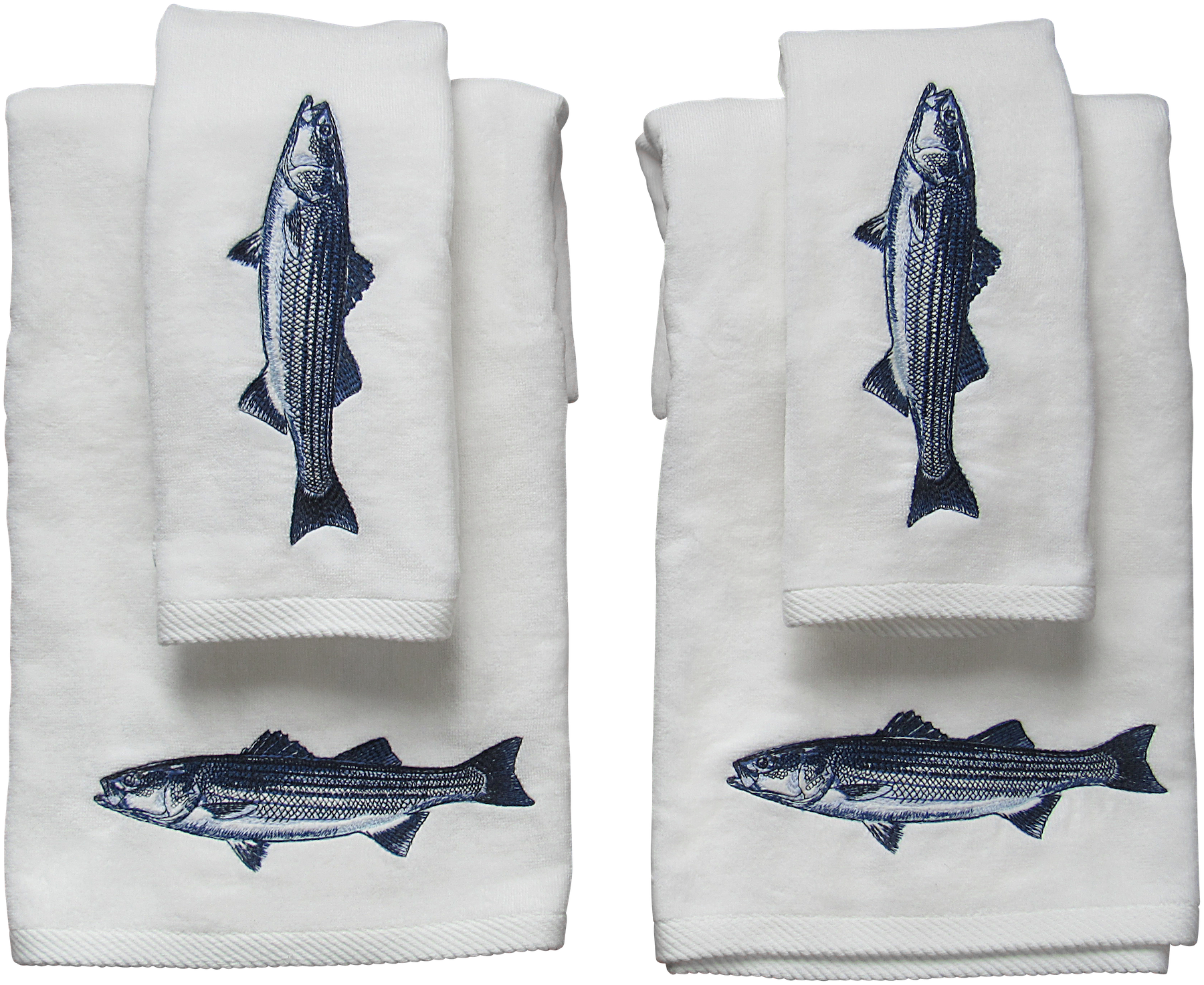 Striped Bass Guest Towel Set