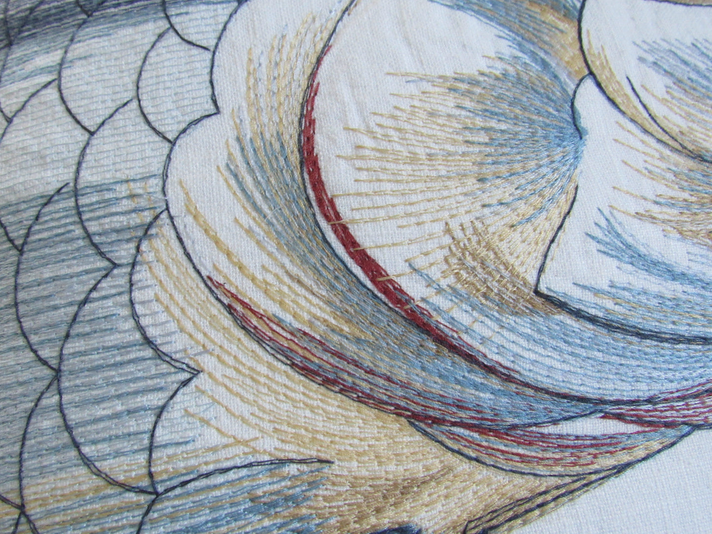 Tarpon 'Natural' Embroidered Pillow Cover Set