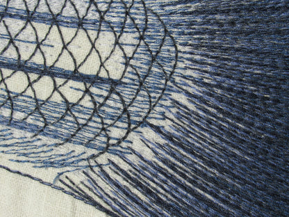 Striped Bass Embroidered Pillow Cover Set